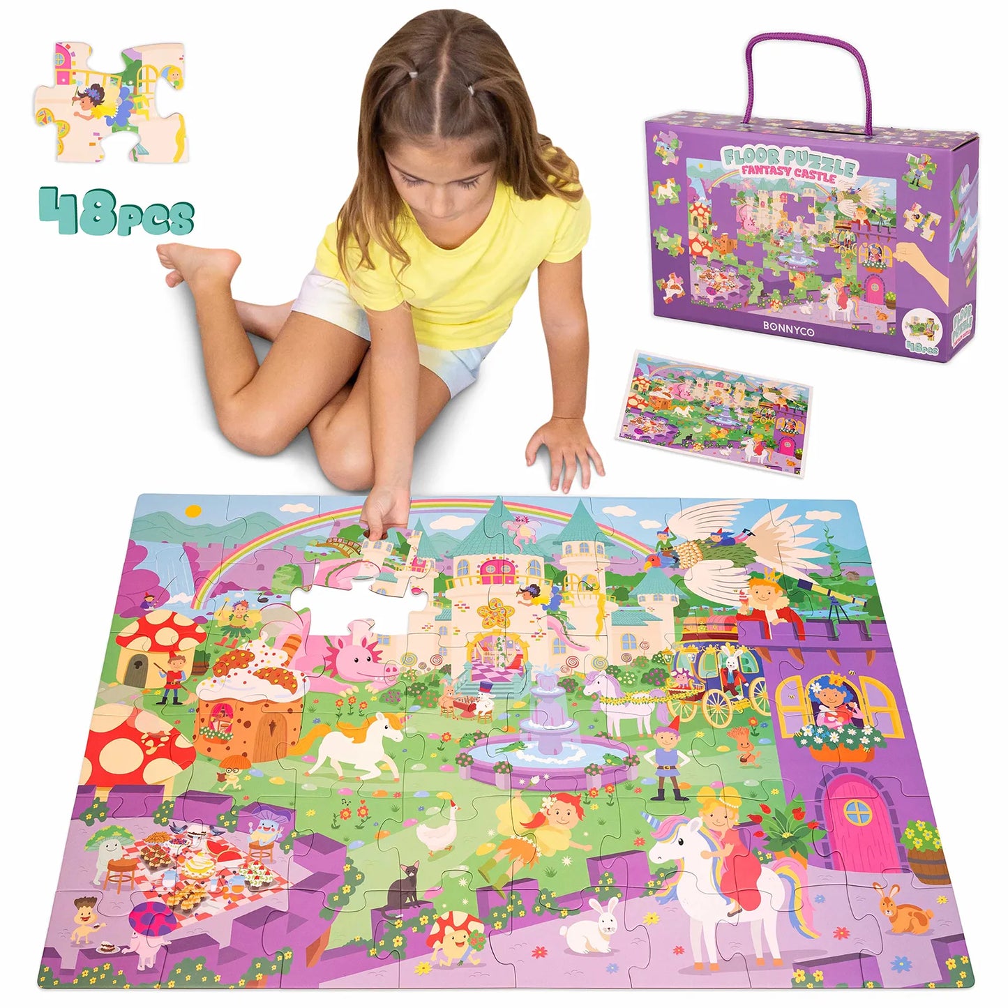 Puzzle XXL de 48 Piezas - Castillo de Fantasía