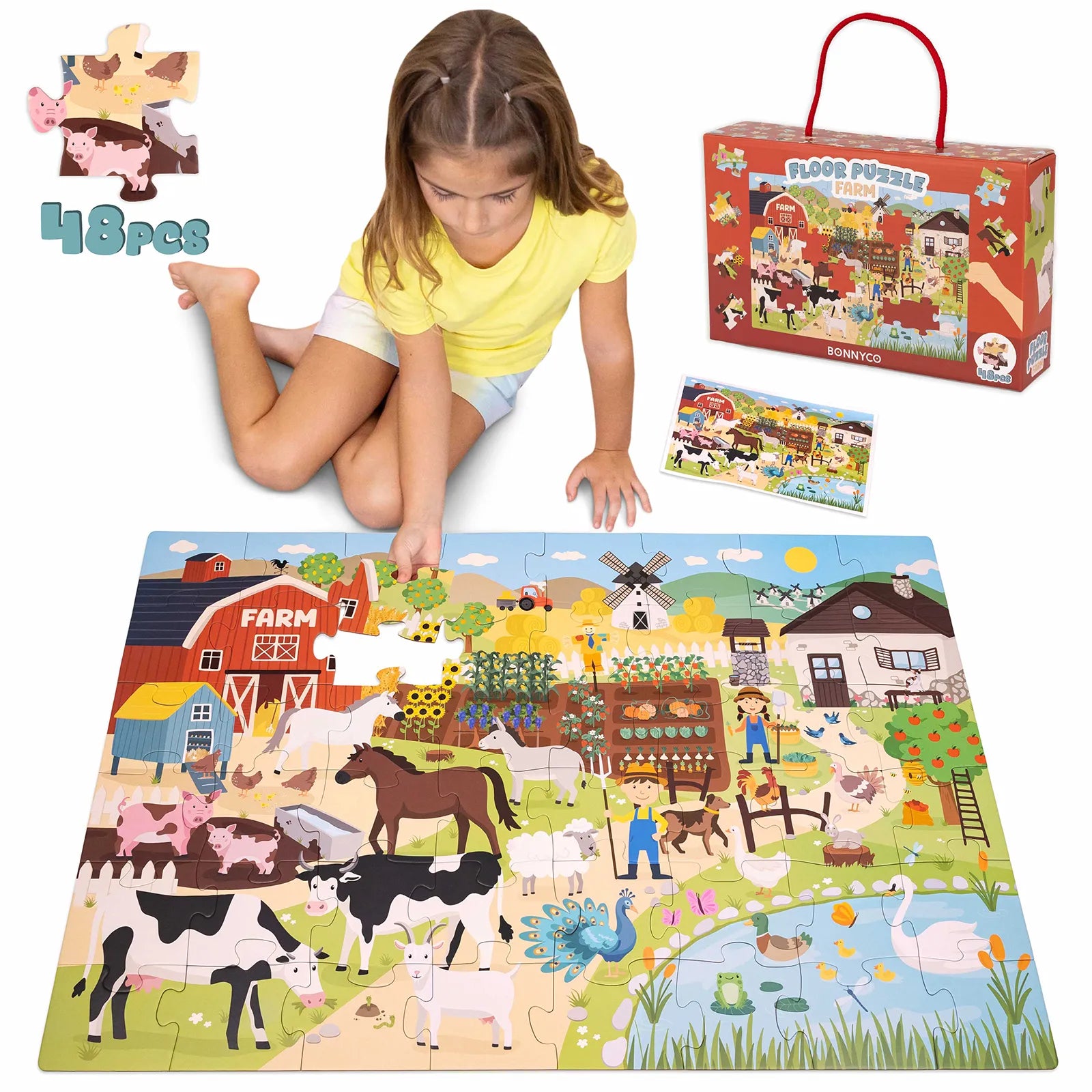 Puzzle XXL de 48 piezas - Granja