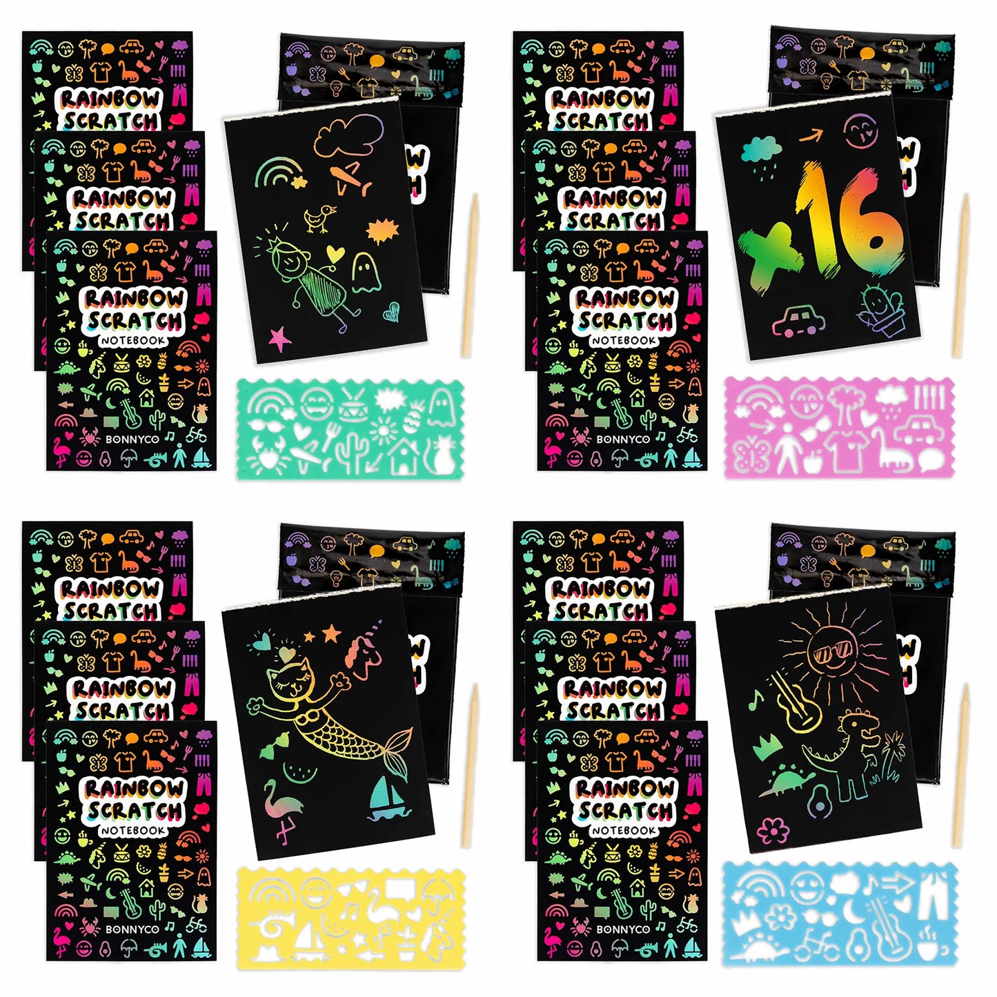 Cuadernos para Rascar con Plantillas