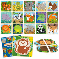 Puzzles de Madera de 4 Piezas con Animales