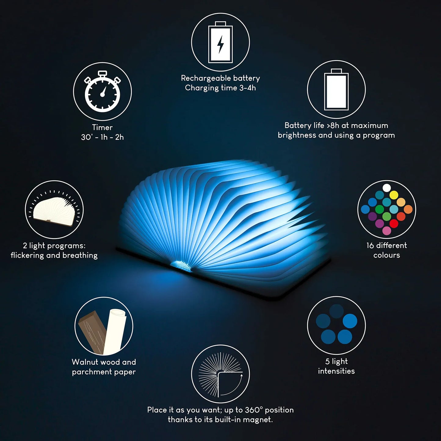 Lámpara de Libro - Nogal