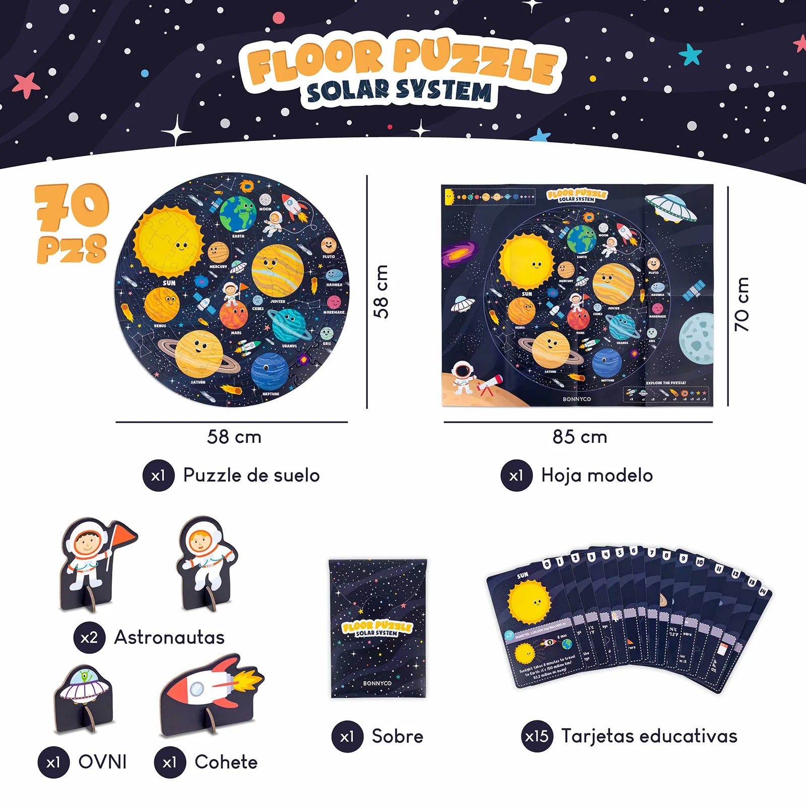Puzzle XXL de 70 Piezas - Sistema Solar