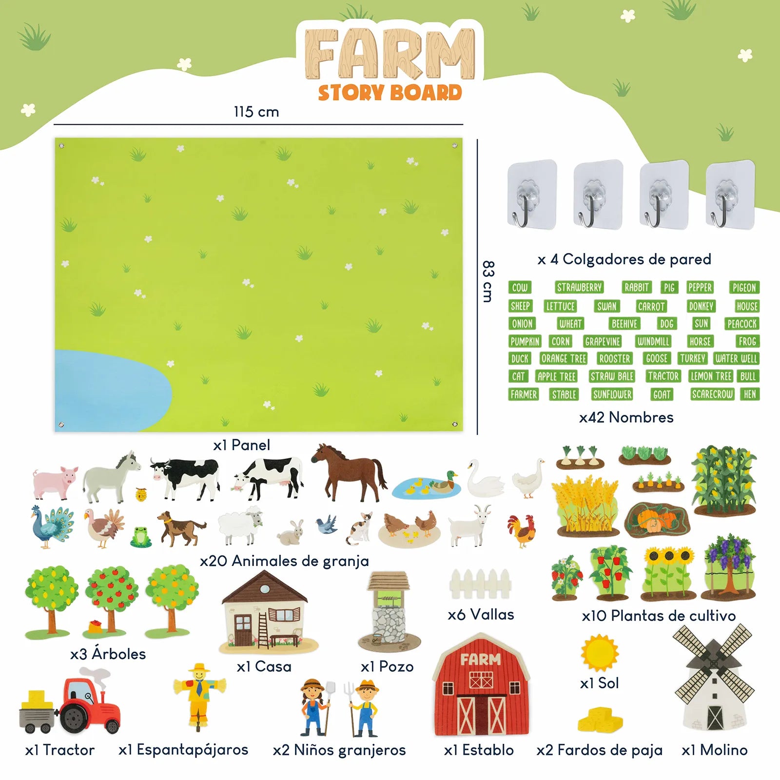 Panel Sensorial de Fieltro de la Granja