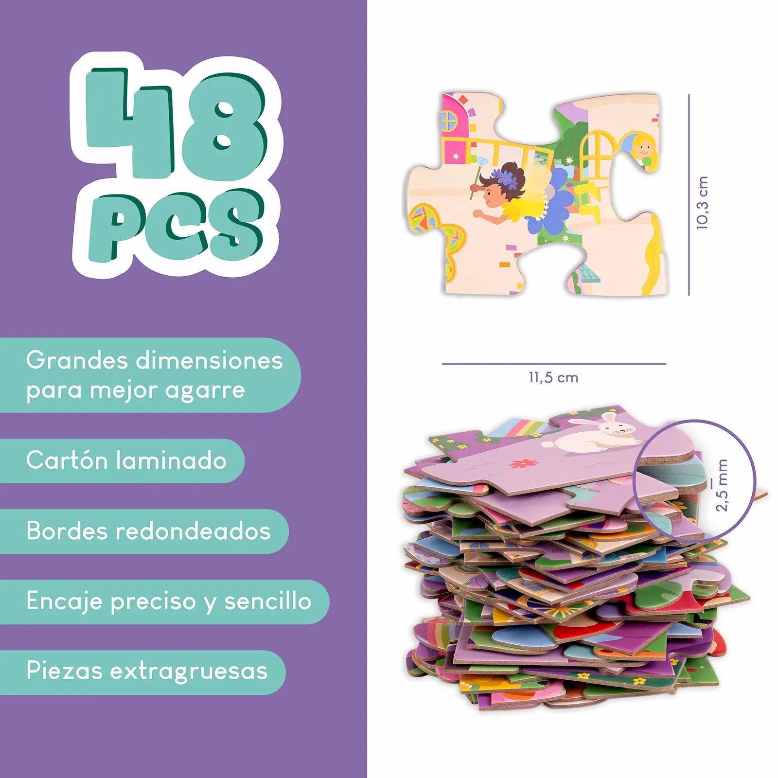 Puzzle XXL de 48 Piezas - Castillo de Fantasía