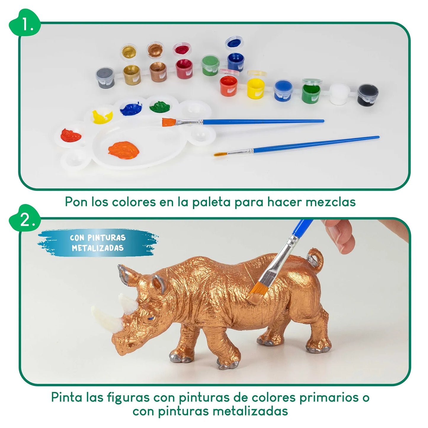 Figuras de Animales de la Jungla para Pintar