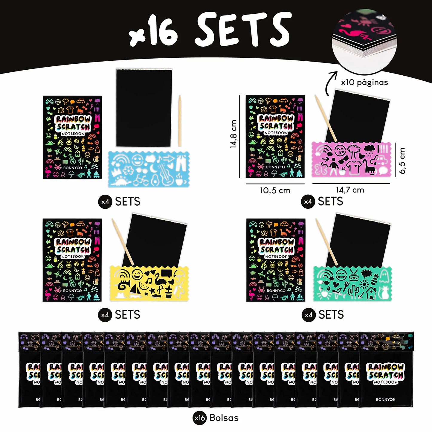 Cuadernos para Rascar con Plantillas