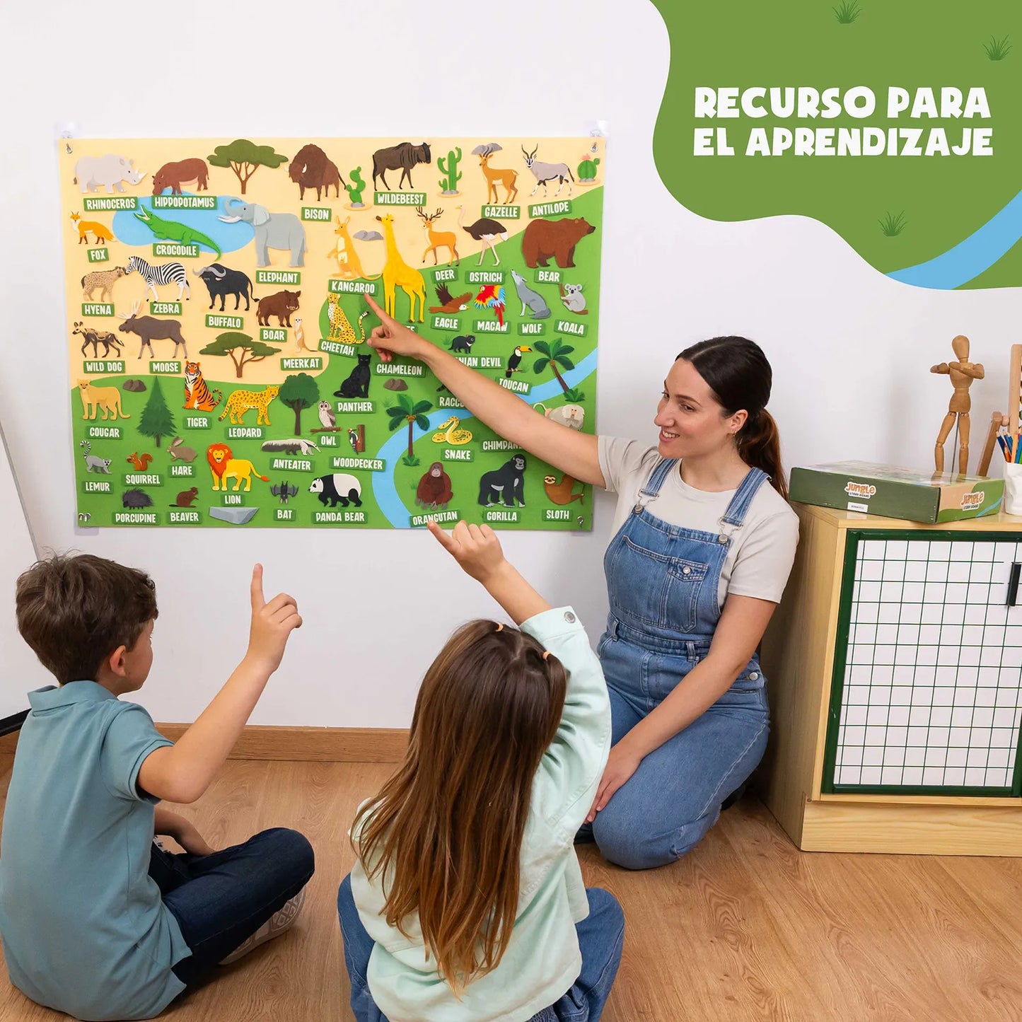 Panel Sensorial de Fieltro de la Jungla