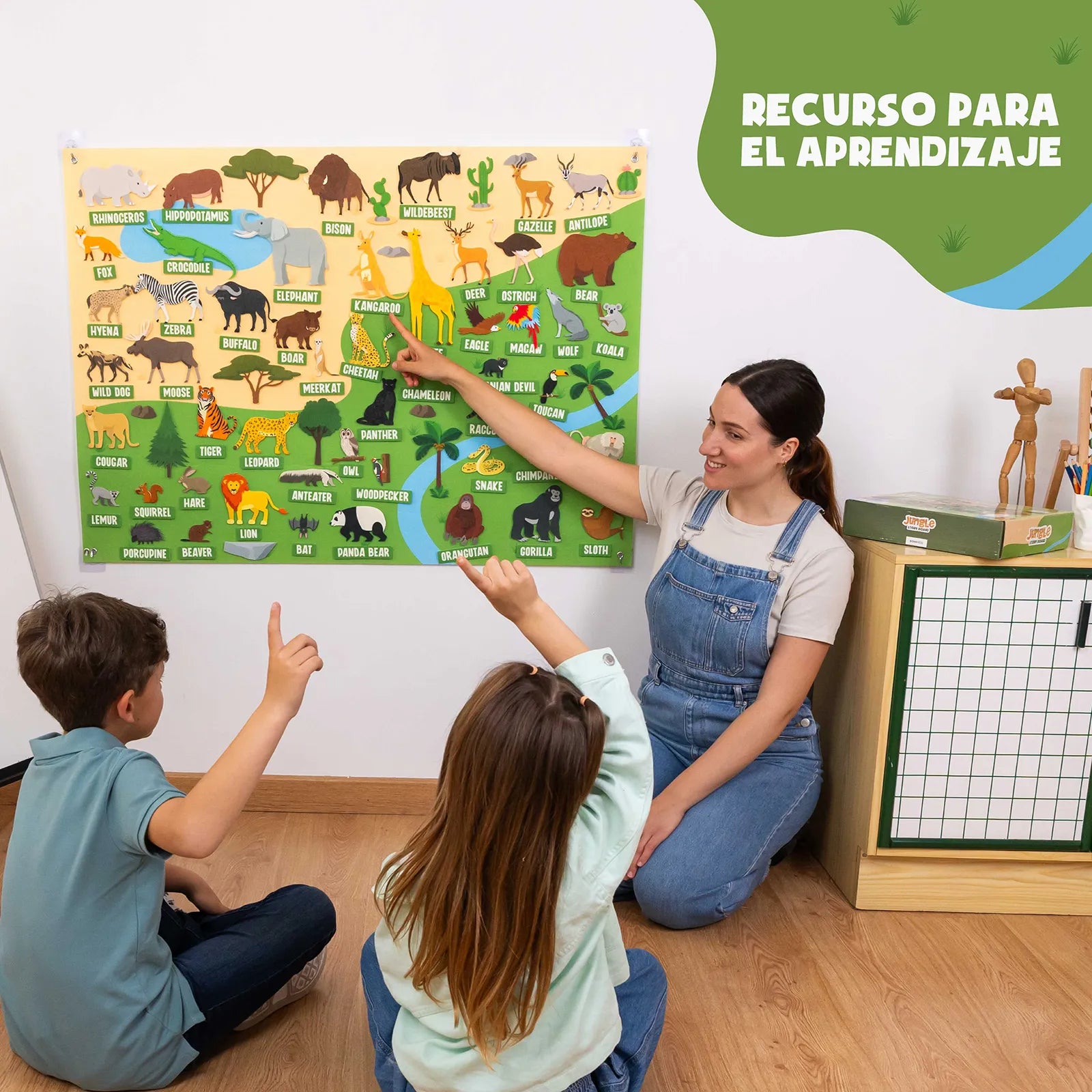 Panel Sensorial de Fieltro de la Jungla