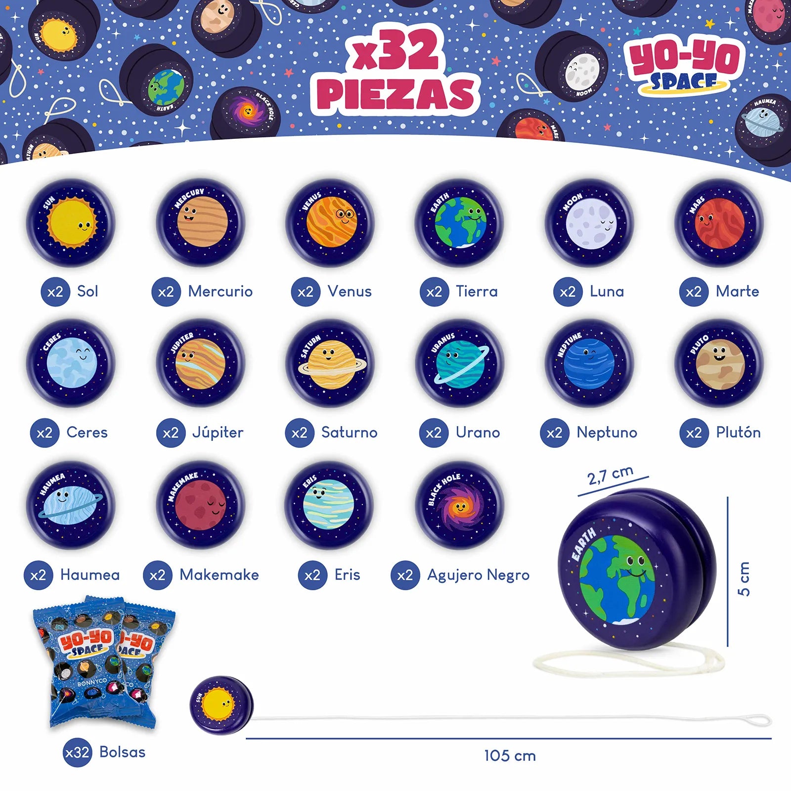 Yoyós de Madera - Espacio