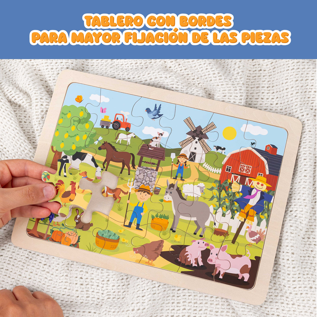 Puzzles de Madera de 24 Piezas con Diferentes Escenas