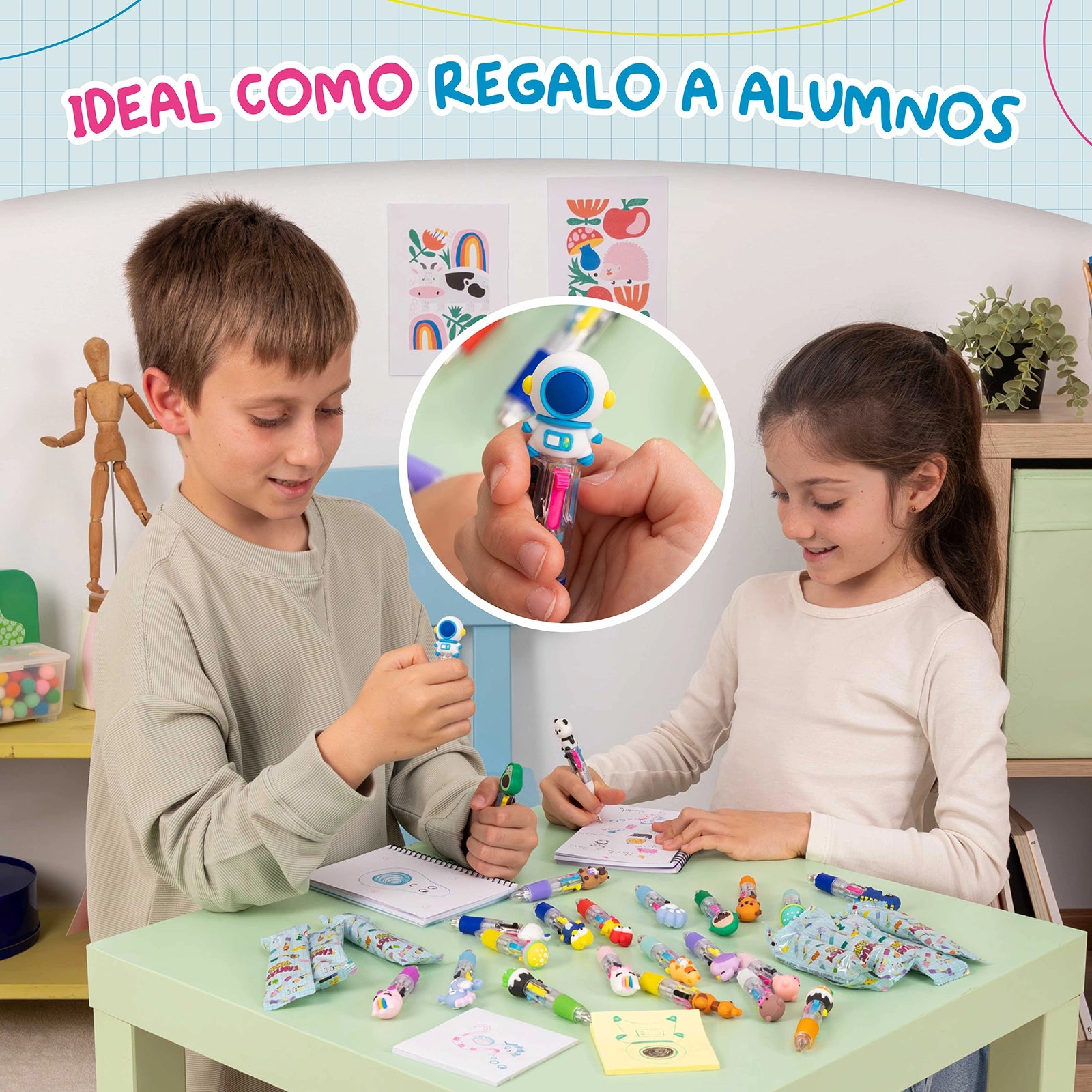 Bolígrafos Multicolor con Figuras