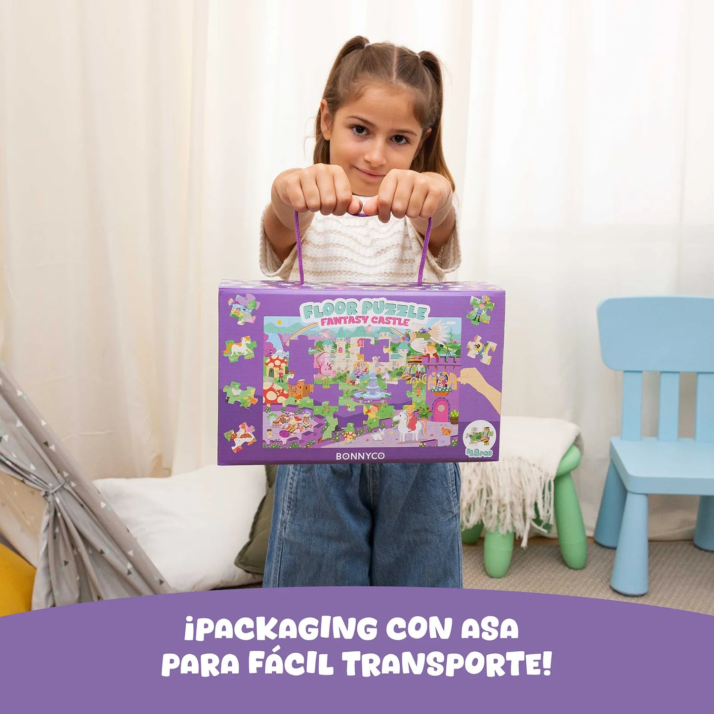 Puzzle XXL de 48 Piezas - Castillo de Fantasía