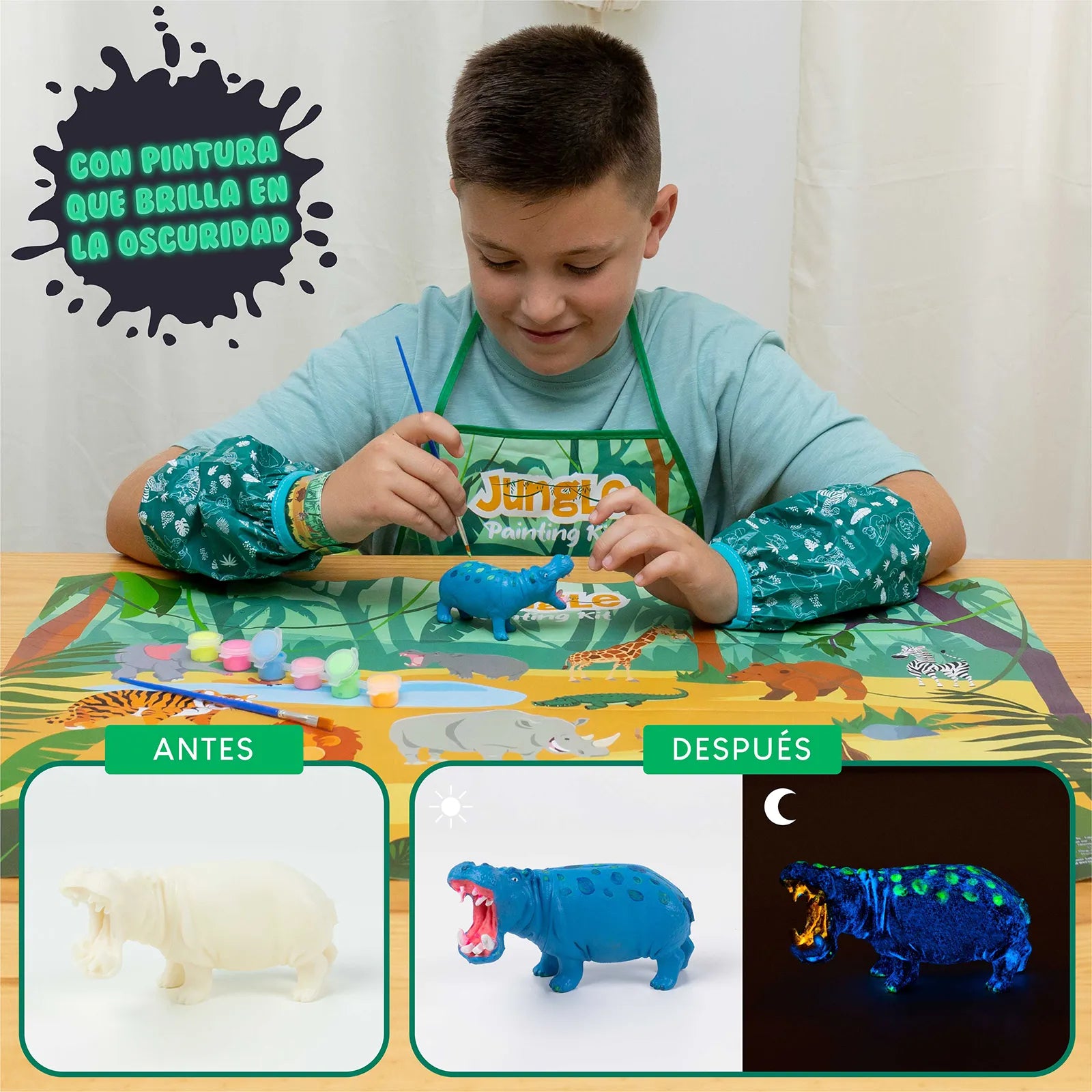 Figuras de Animales de la Jungla para Pintar