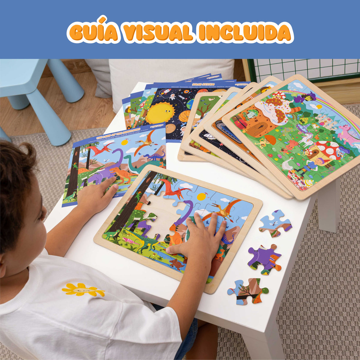 Puzzles de Madera de 24 Piezas con Diferentes Escenas