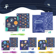 Cuadernos con Rotuladores de Tinta Invisible y Luz UV - Espacio