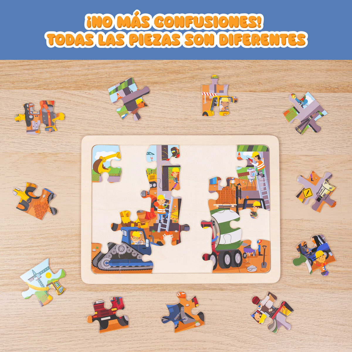 Puzzles de Madera de 24 Piezas con Diferentes Escenas