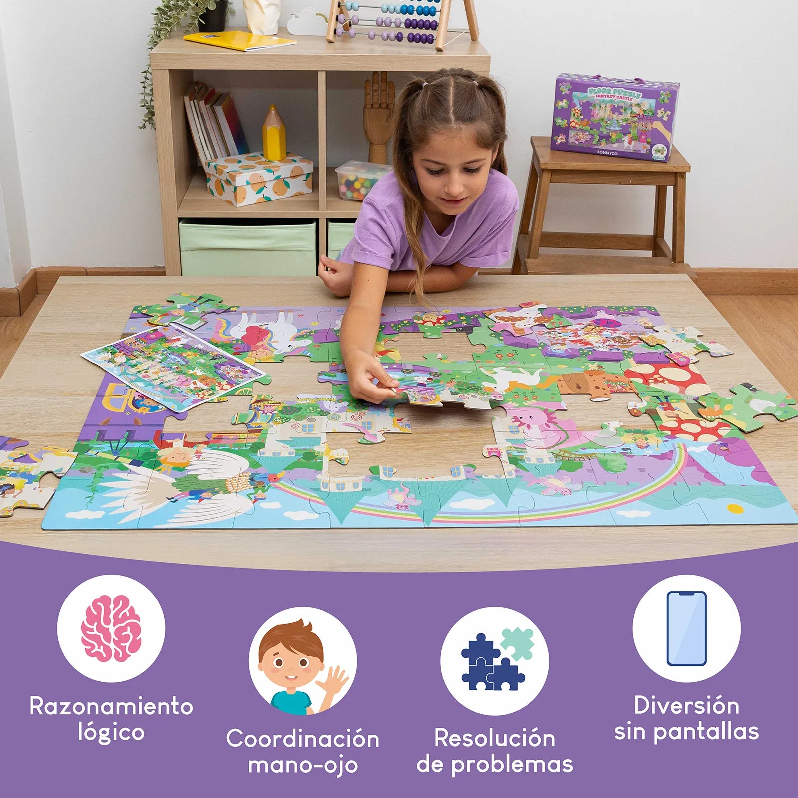 Puzzle XXL de 48 Piezas - Castillo de Fantasía