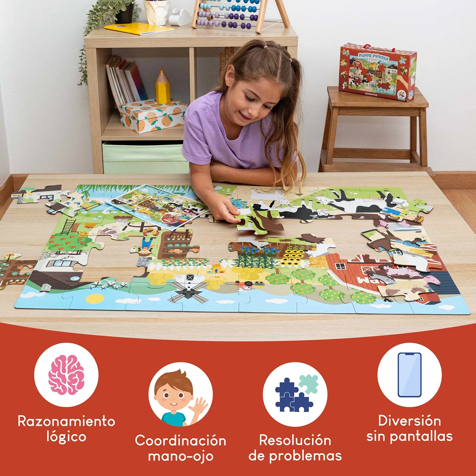 Puzzle XXL de 48 piezas - Granja