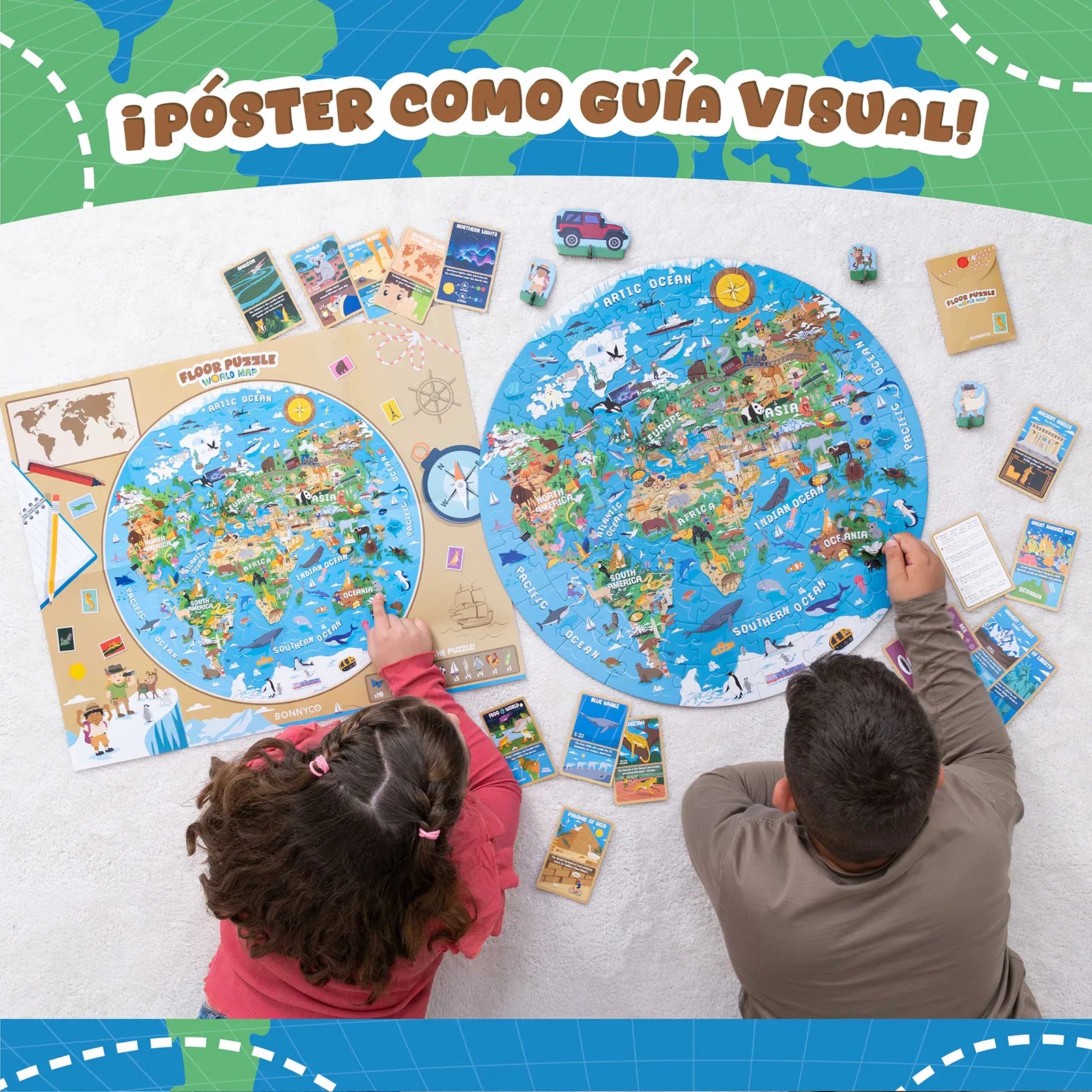 Puzzle XXL de 70 Piezas - Mapa del Mundo