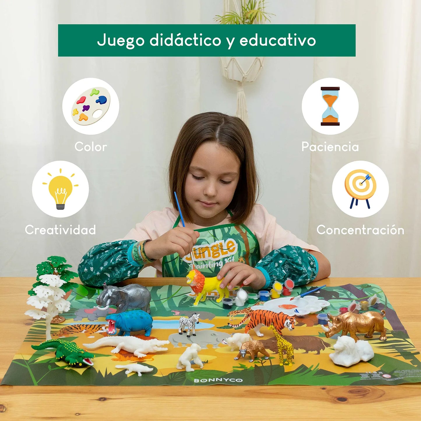 Figuras de Animales de la Jungla para Pintar