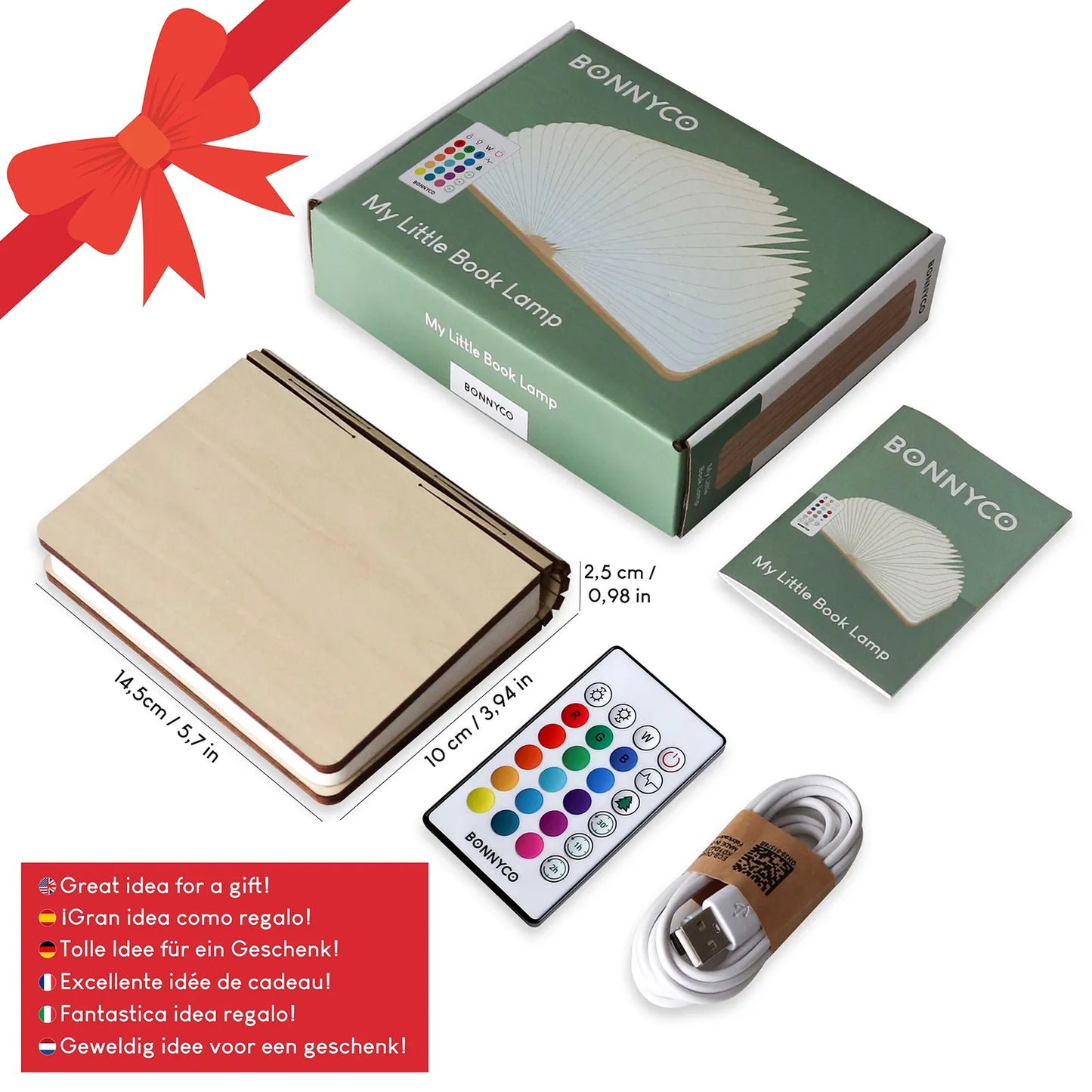 Pequeña Lámpara de Libro - Arce