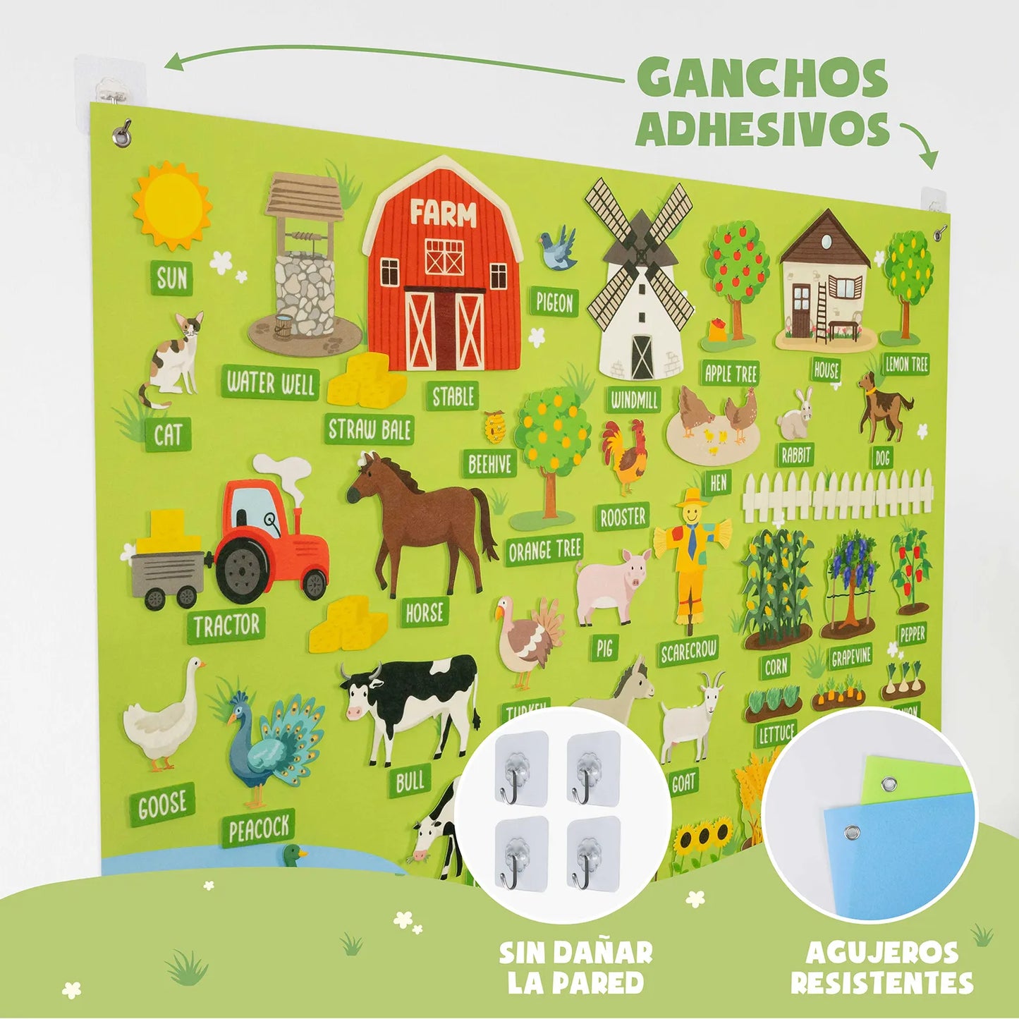 Panel Sensorial de Fieltro de la Granja