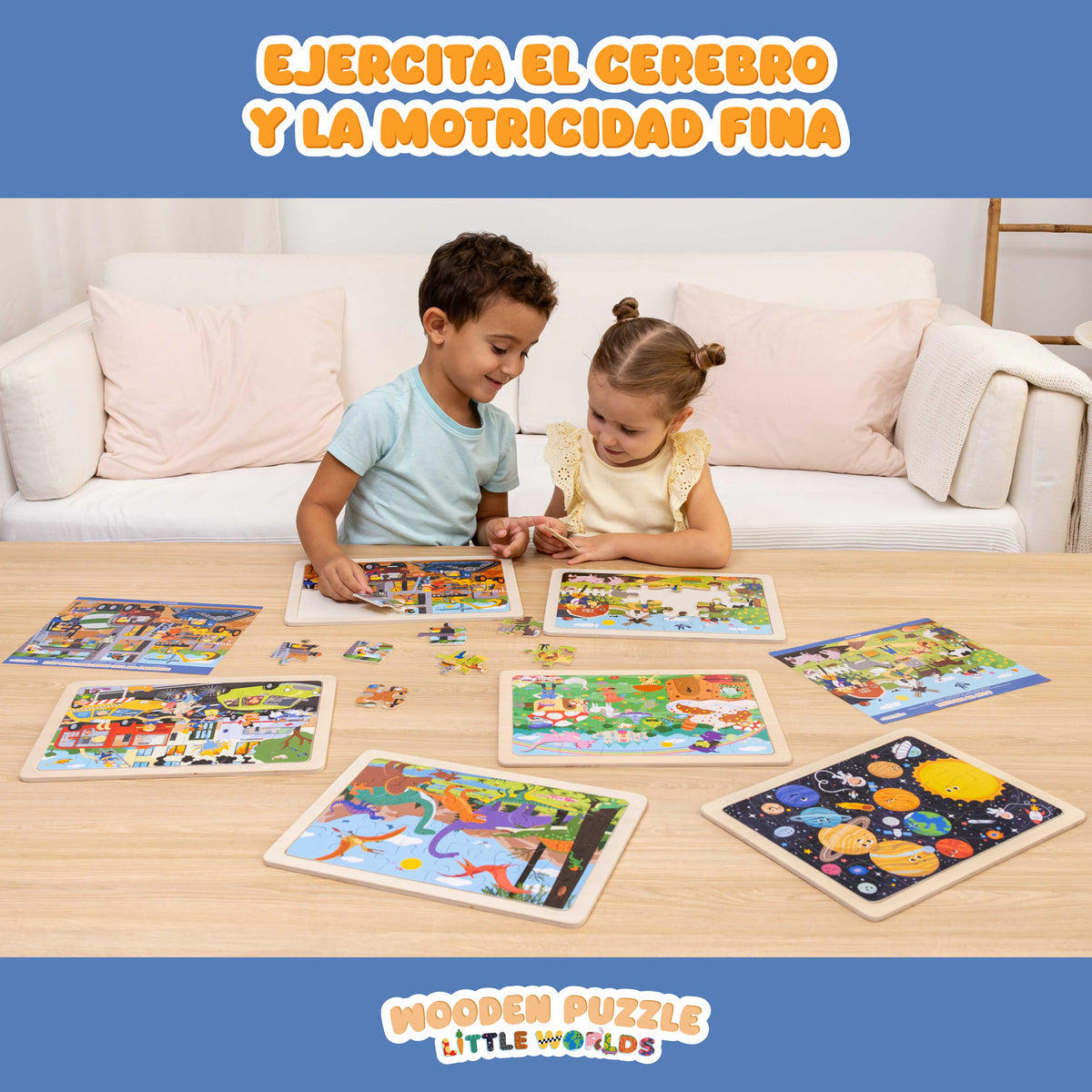 Puzzles de Madera de 24 Piezas con Diferentes Escenas