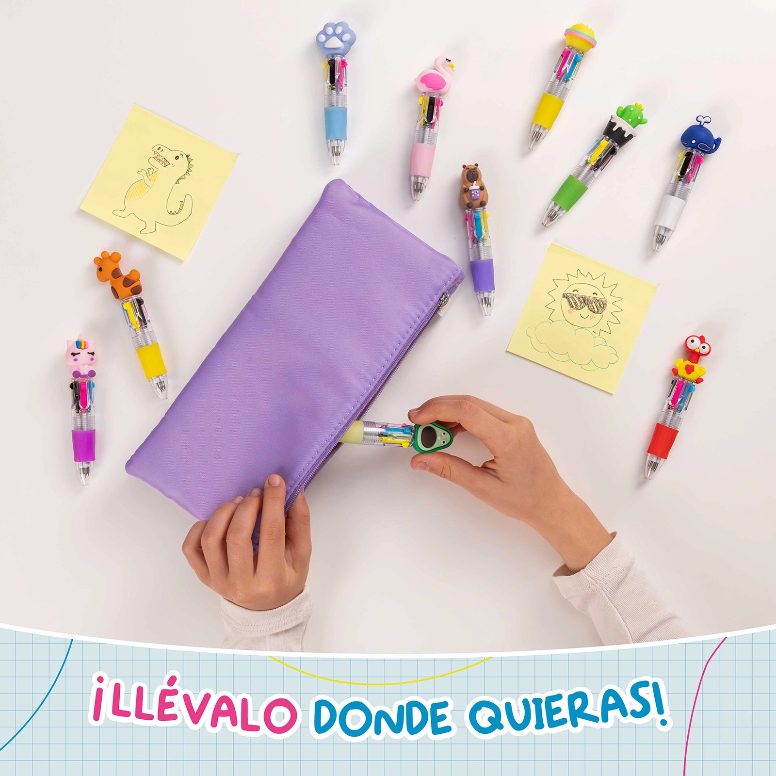 Bolígrafos Multicolor con Figuras