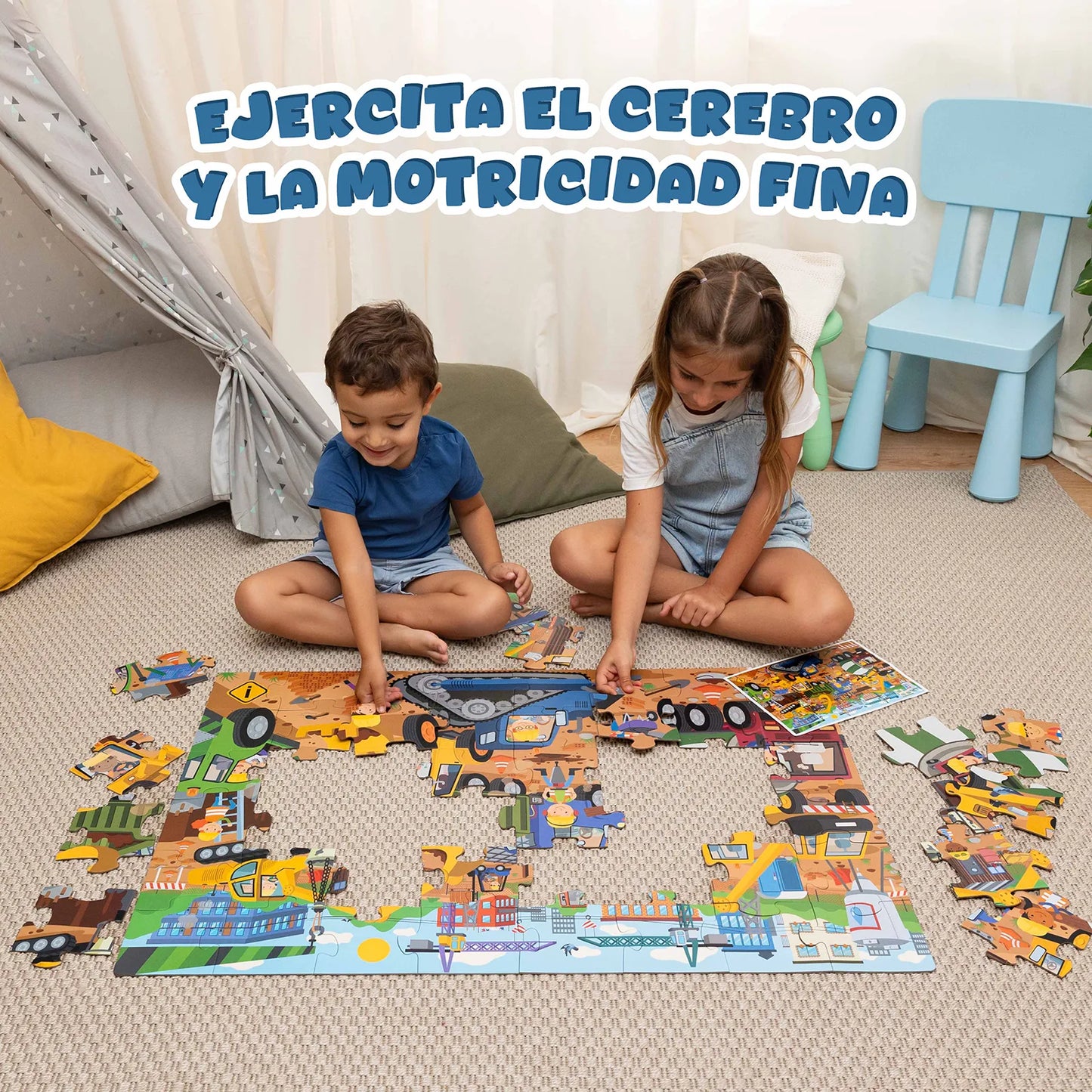 Puzzle XXL de 48 piezas - Construcción