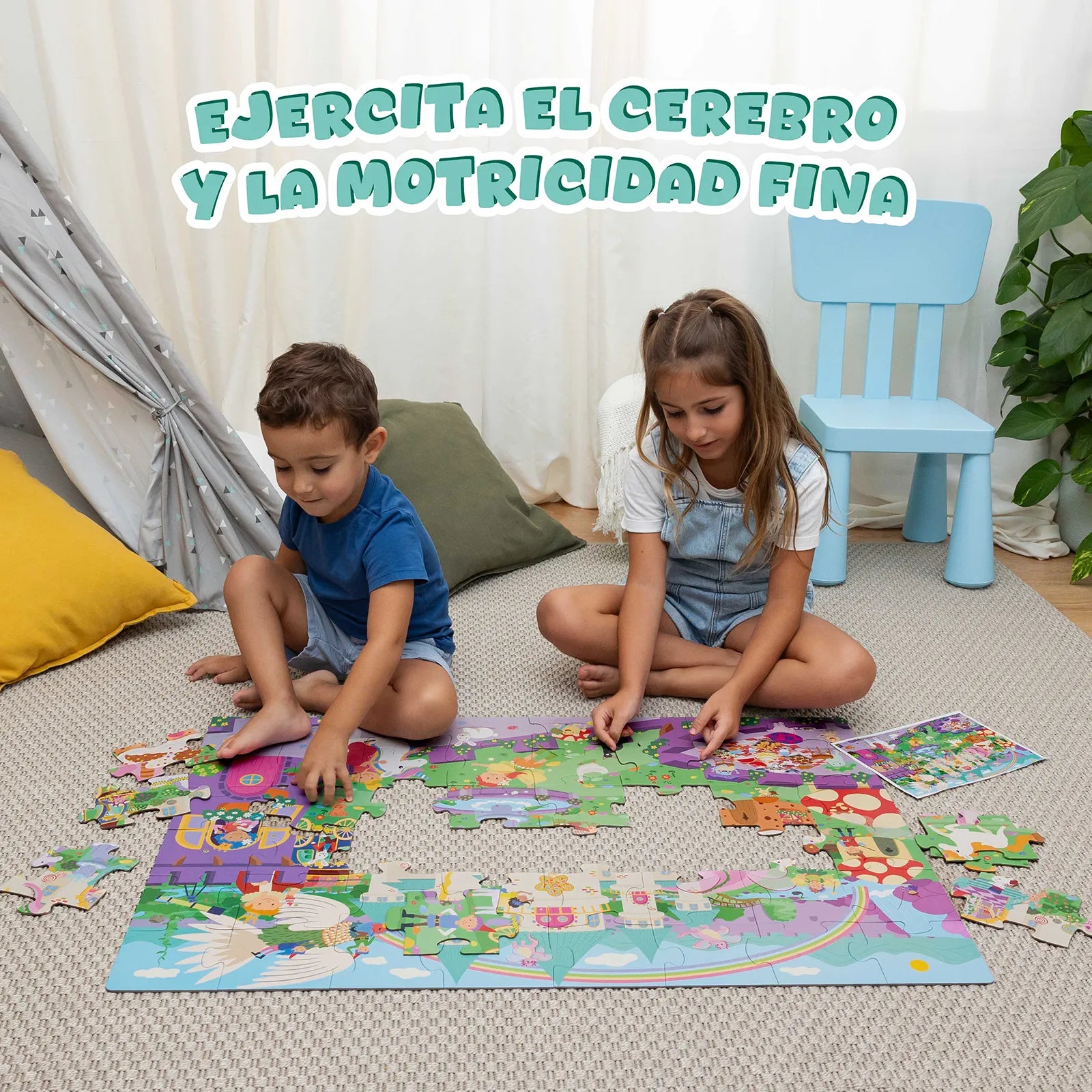 Puzzle XXL de 48 Piezas - Castillo de Fantasía