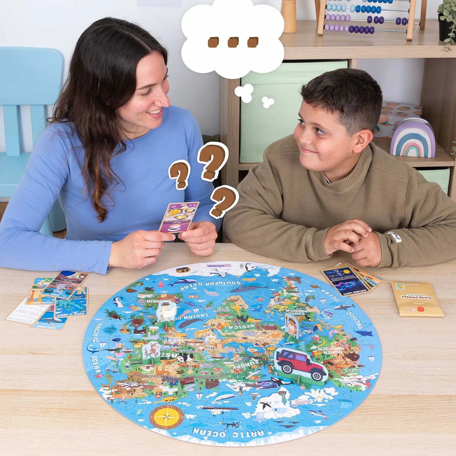 Puzzle XXL de 70 Piezas - Mapa del Mundo