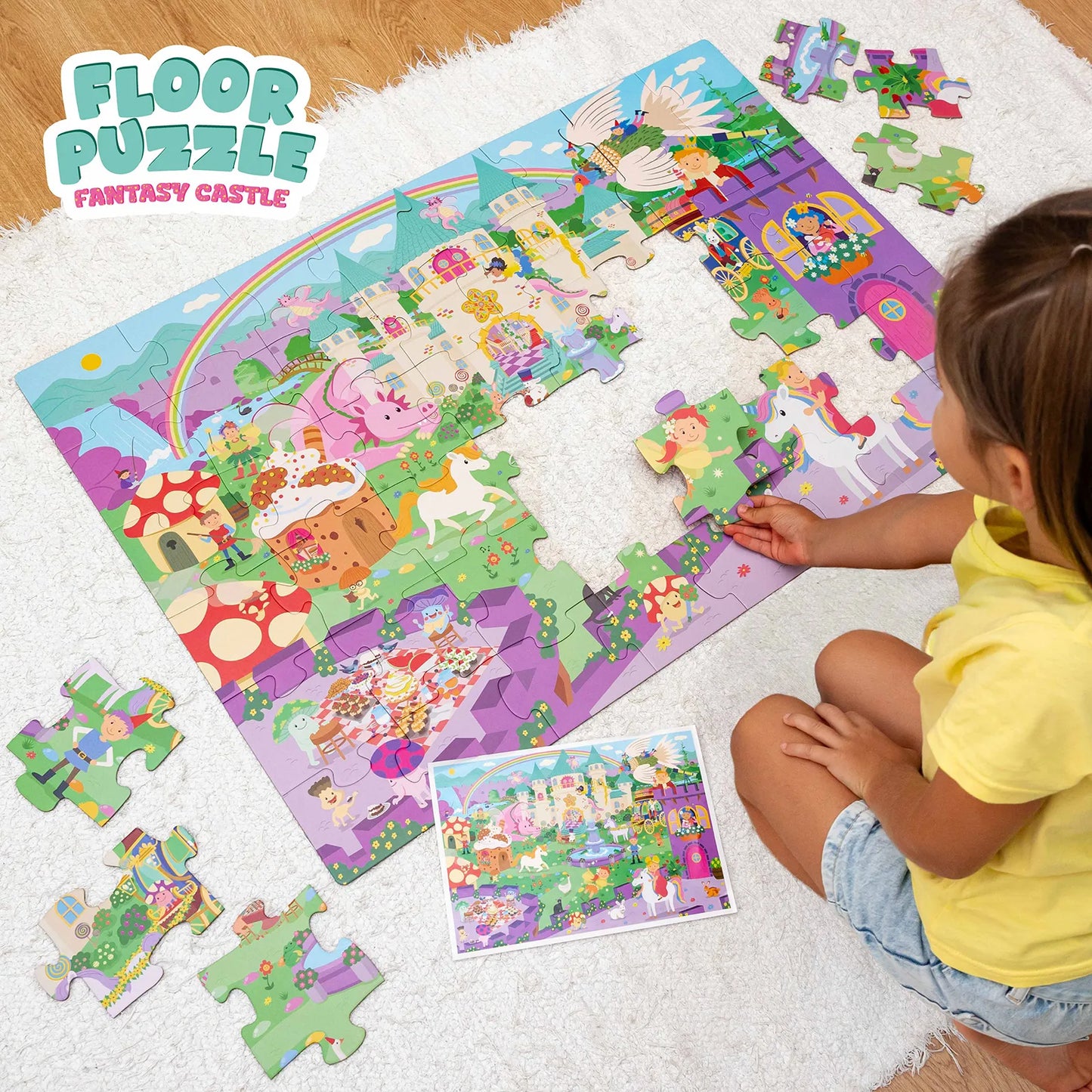 Puzzle XXL de 48 Piezas - Castillo de Fantasía