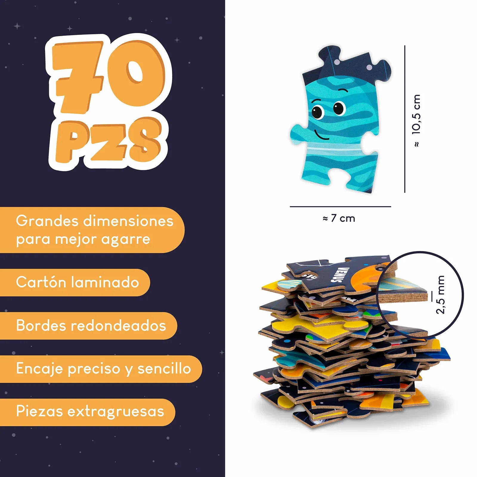 Puzzle XXL de 70 Piezas - Sistema Solar