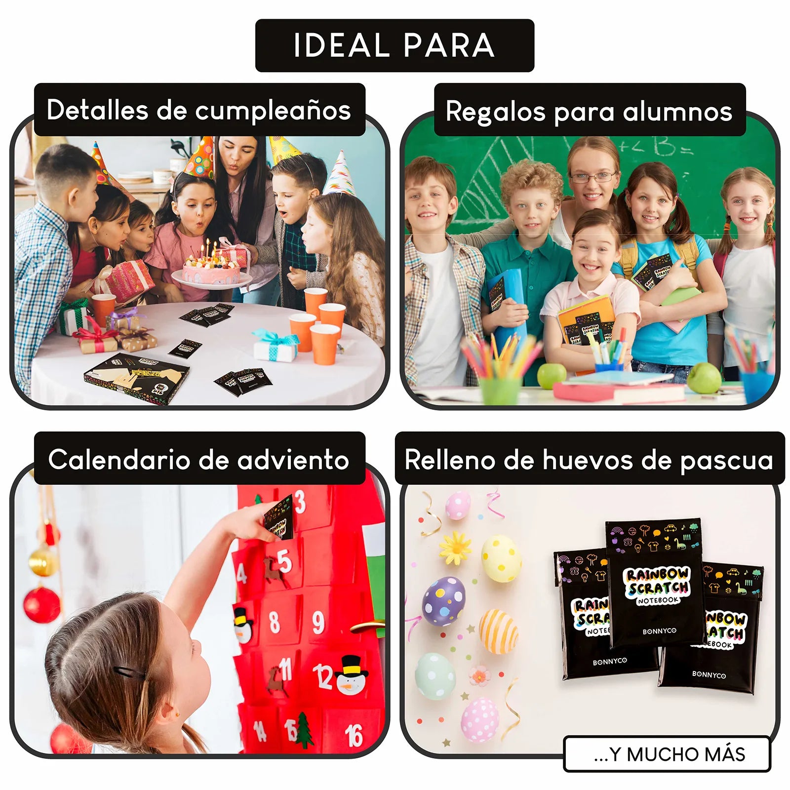 Cuadernos para Rascar con Plantillas