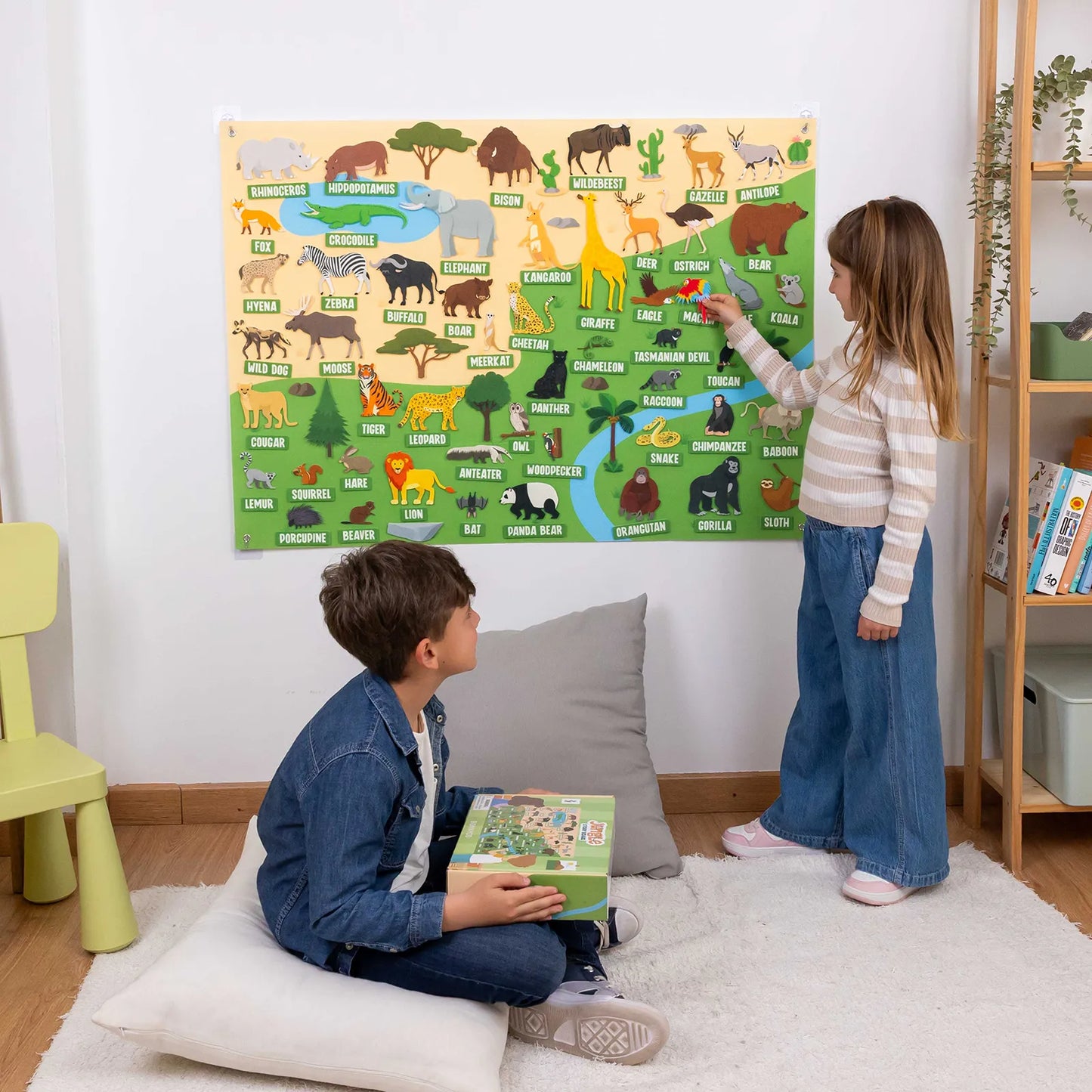 Panel Sensorial de Fieltro de la Jungla