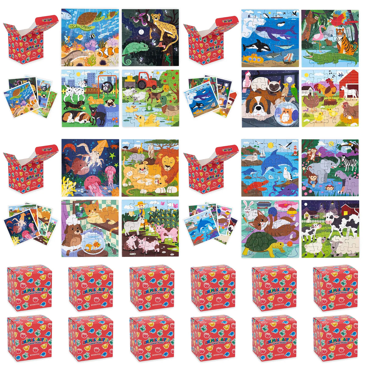 Mini Puzzles de 25 Piezas de Animales