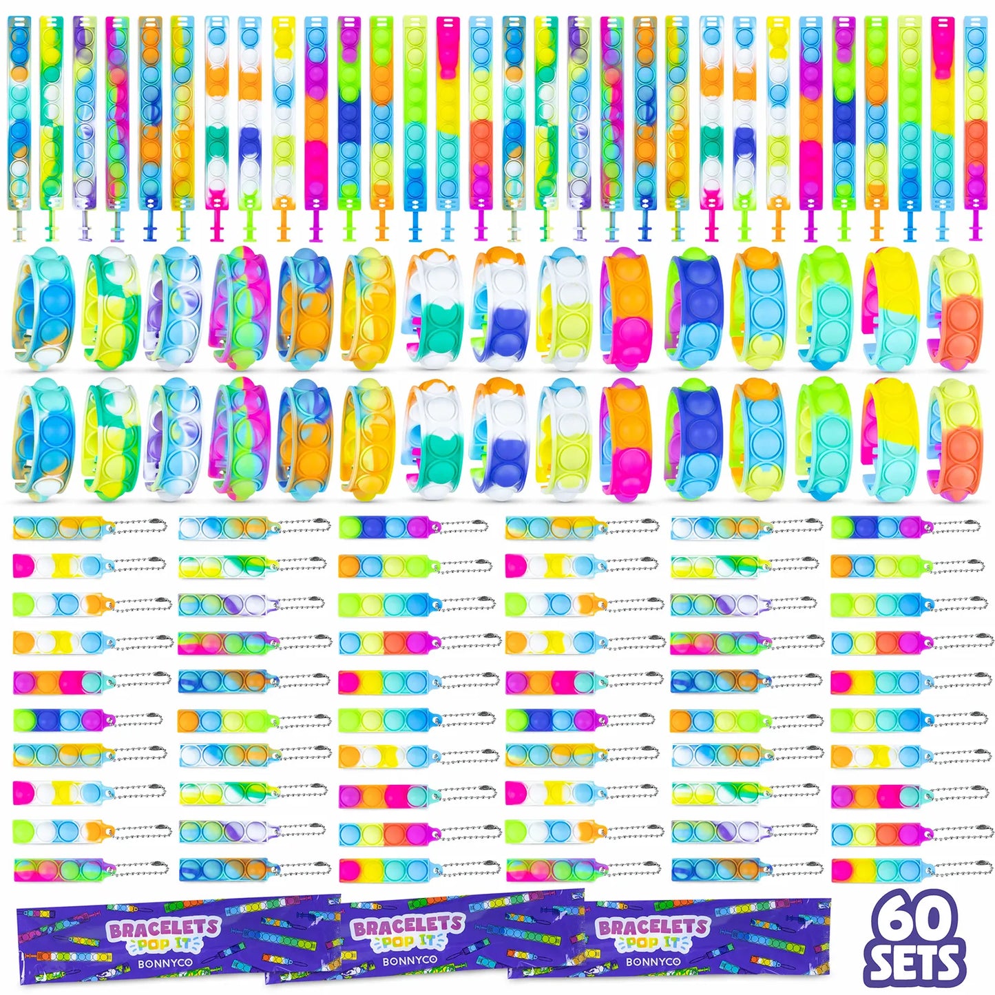 Pulseras Pop It con Llaveros