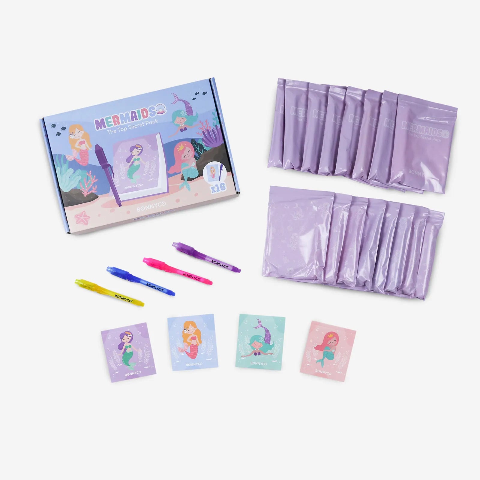 Cuadernos con Rotuladores de Tinta Invisible y Luz UV - Sirenas