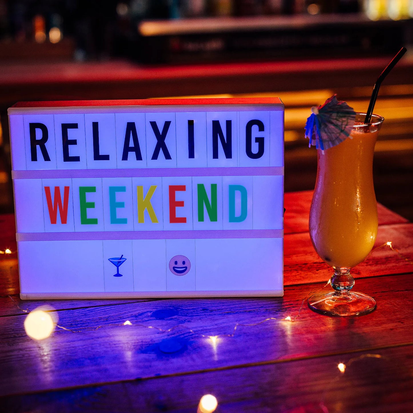 Caja de Luz con Letras - Party