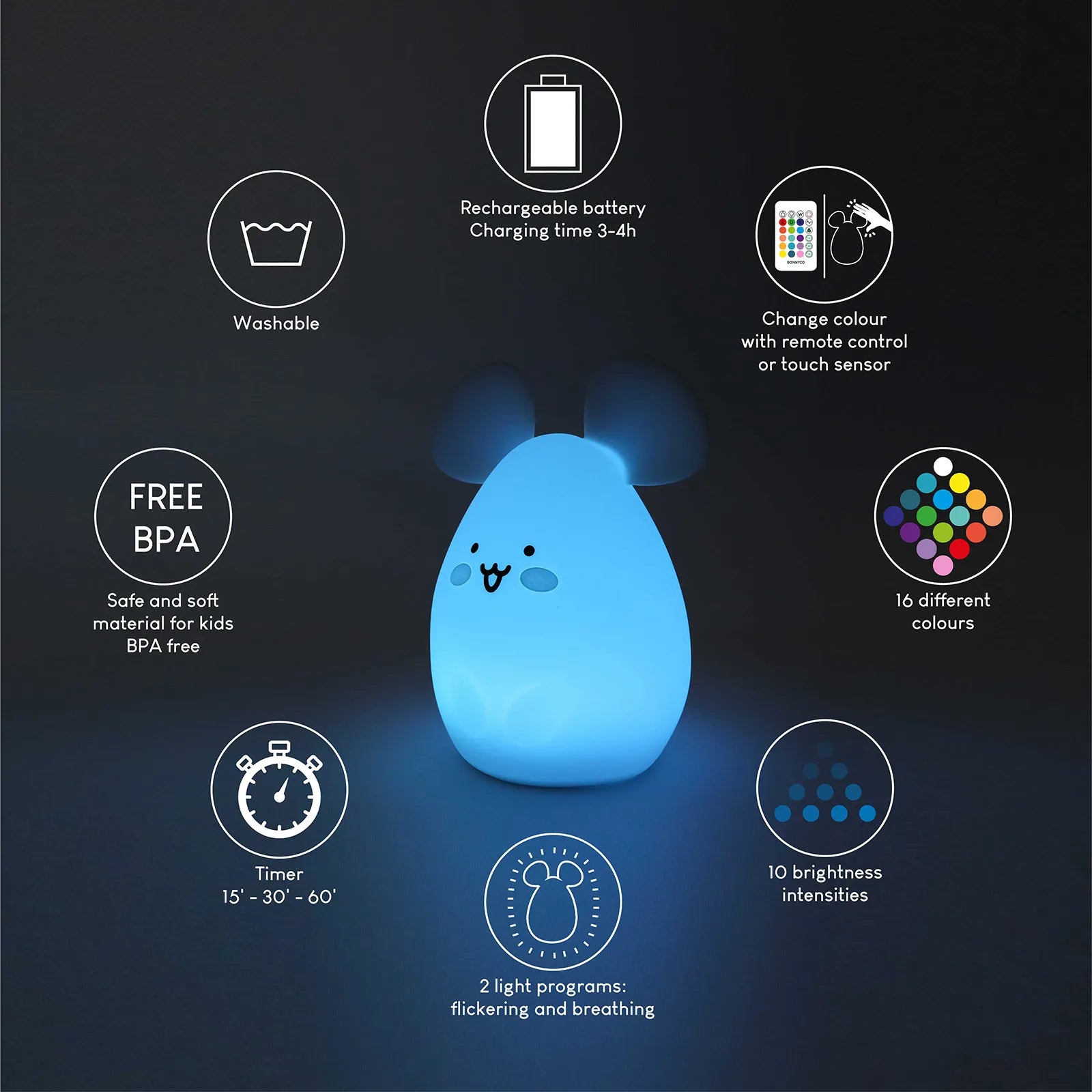 Luz Nocturna Infantil - Ratoncito