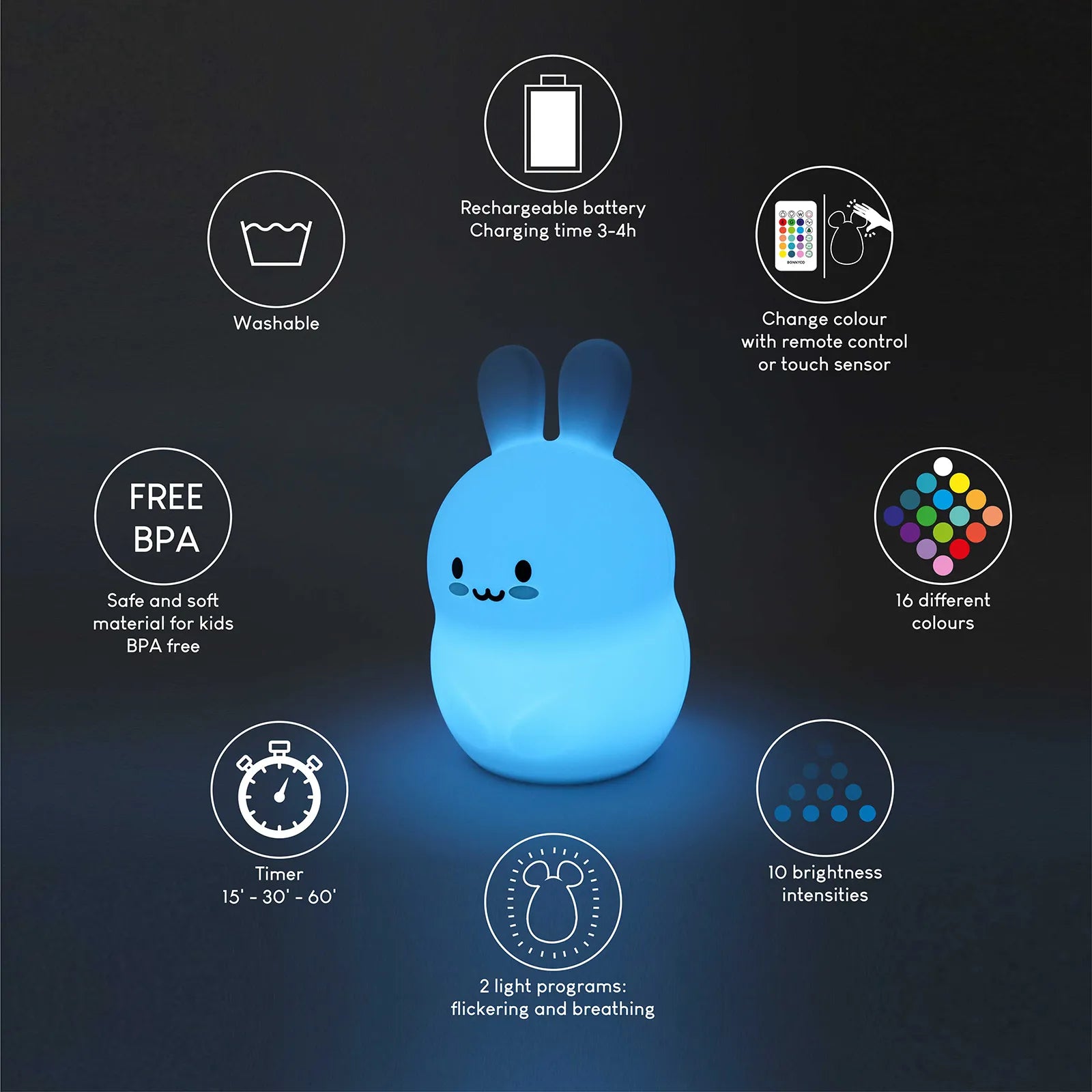 Luz Nocturna Infantil - Conejito