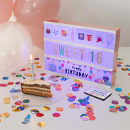 Caja de Luz con Letras - Shiny Pink