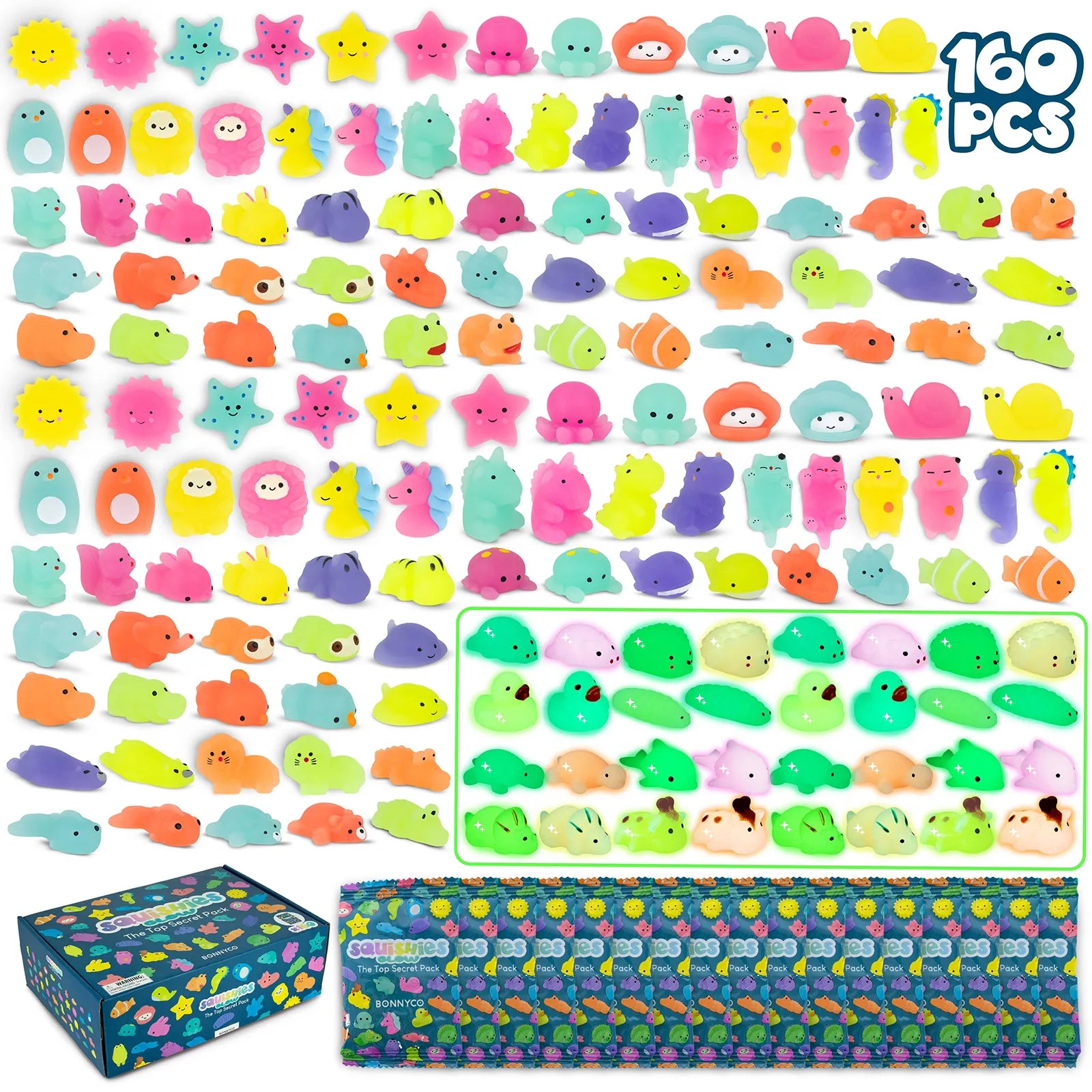 Squishies con Brillo en la Oscuridad