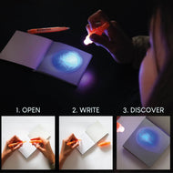 Cuadernos con Rotuladores de Tinta Invisible y Luz UV - Espías