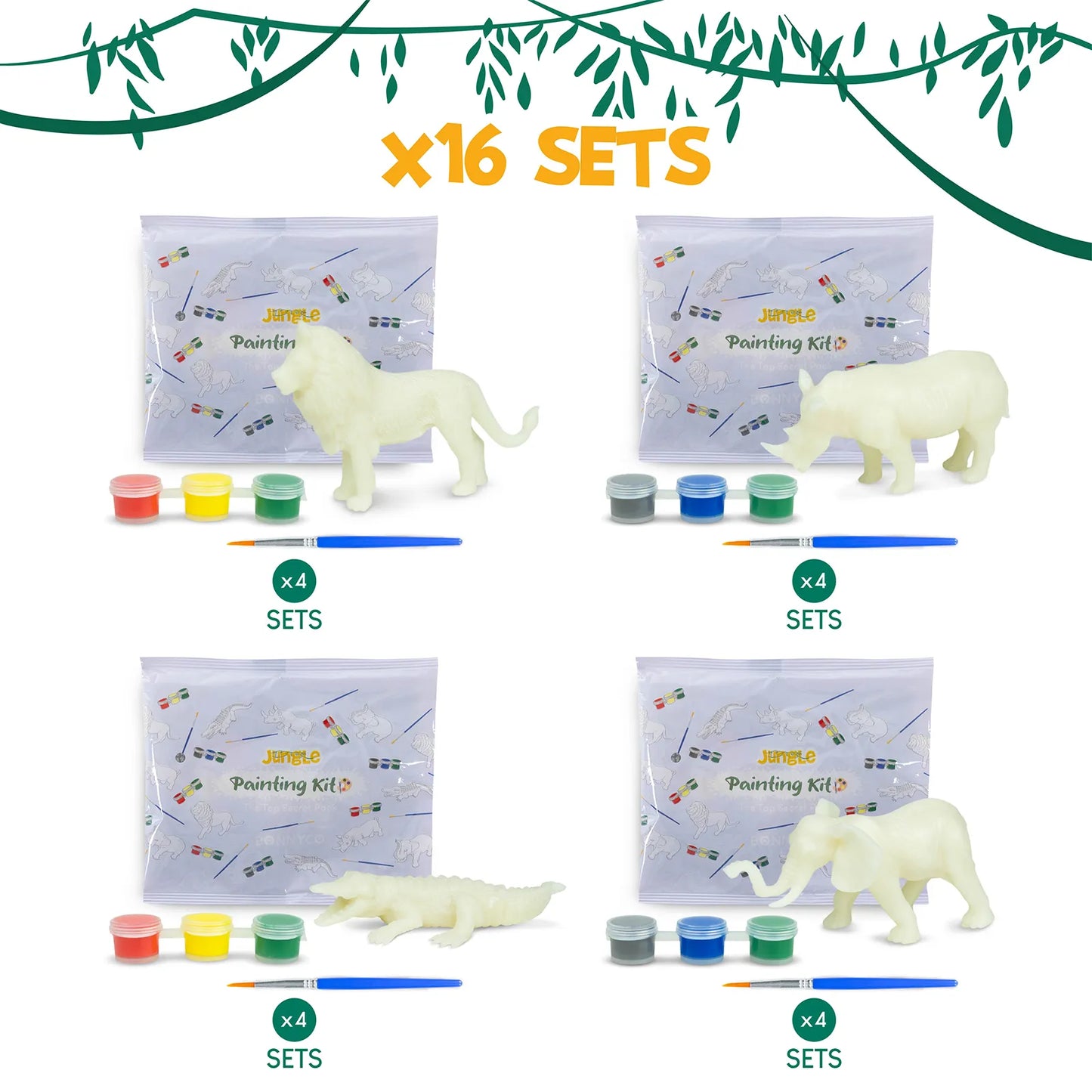 Figuras de Animales de la Jungla para Pintar