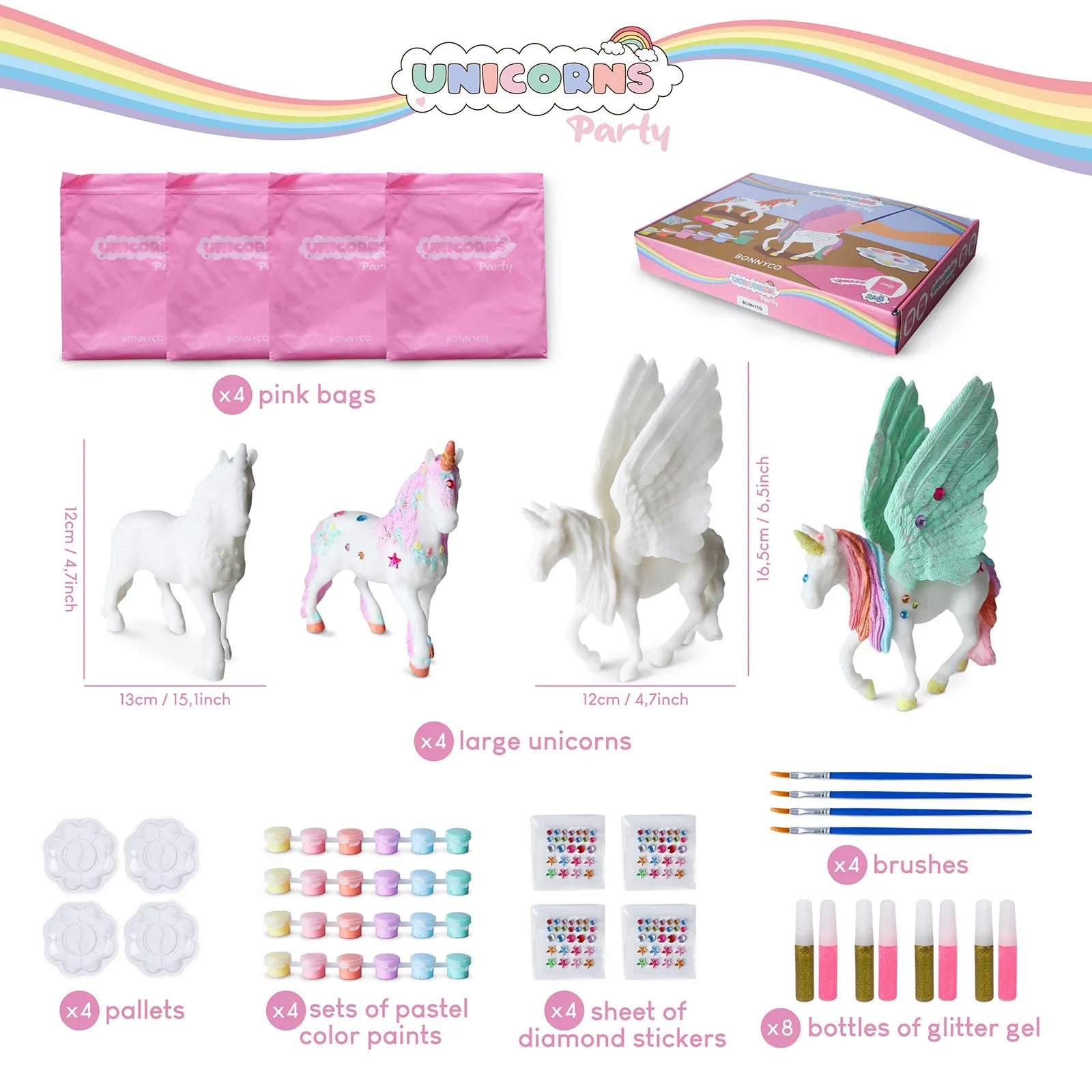 Figuras de Unicornios para Pintar