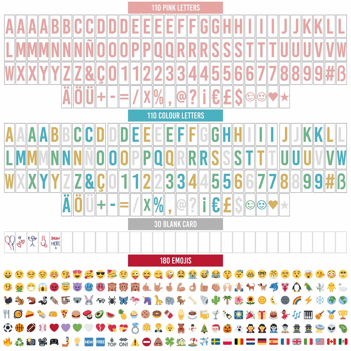 Caja de Luz con Letras - Shiny Pink