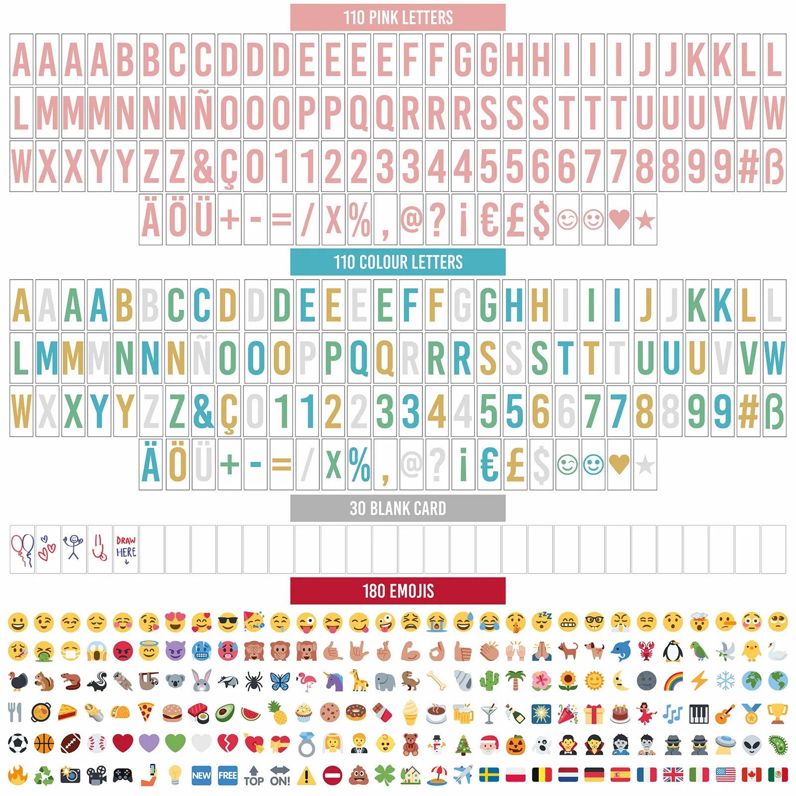 Caja de Luz con Letras - Shiny Pink