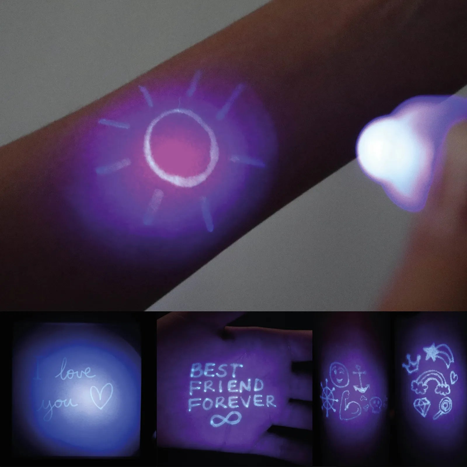 Cuadernos con Rotuladores de Tinta Invisible y Luz UV - Espías