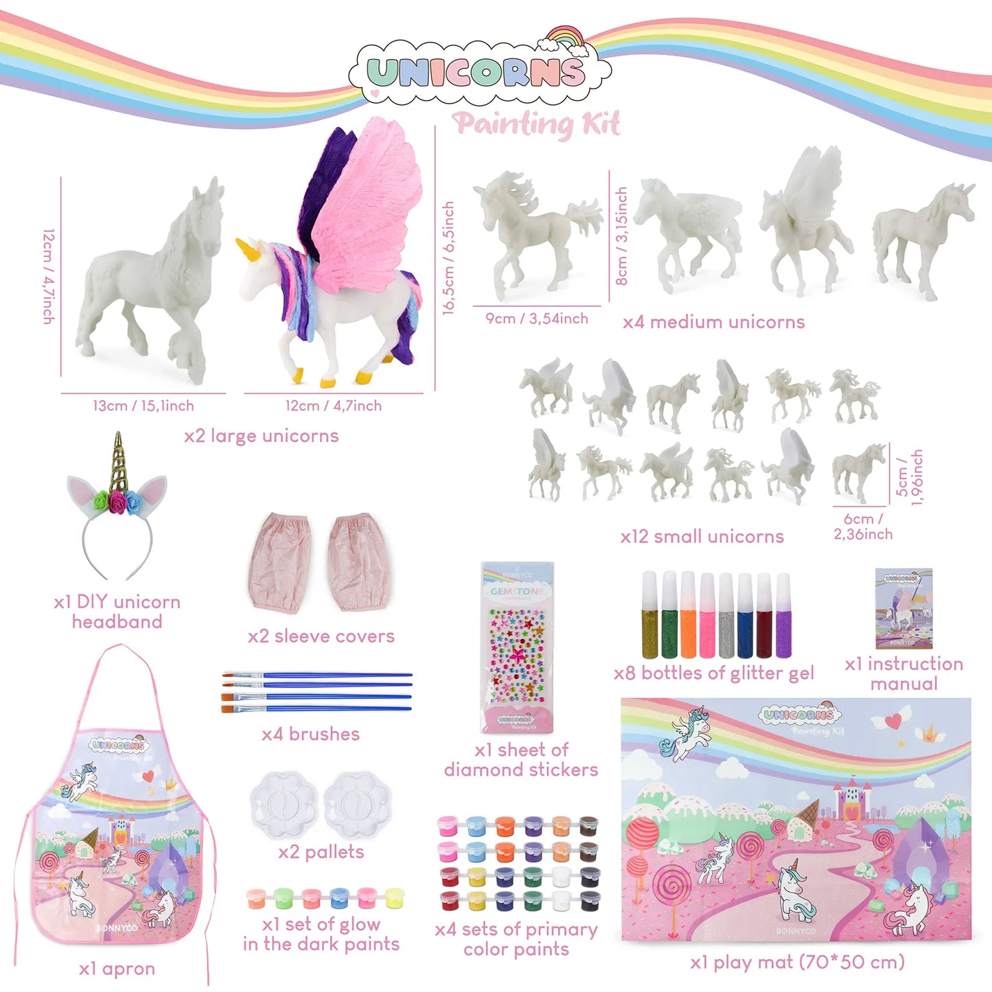 Figuras de Unicornios para Pintar